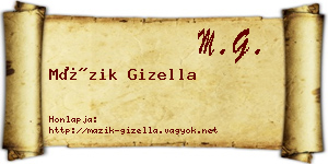 Mázik Gizella névjegykártya